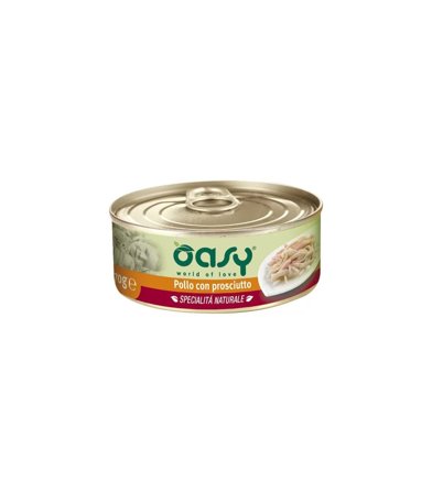 Oasy Specialità Naturale Gatto Pollo Con Prosciutto 70g