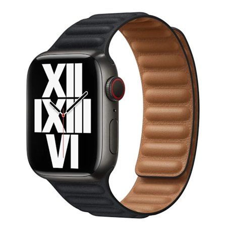 Lærreim for Apple Watch Band 45mm 41mm 44mm 40mm Original Magnetic Loop Link Armbånd iWatch Ultar2 49mm 9 8 7 6 SE 3 42mm