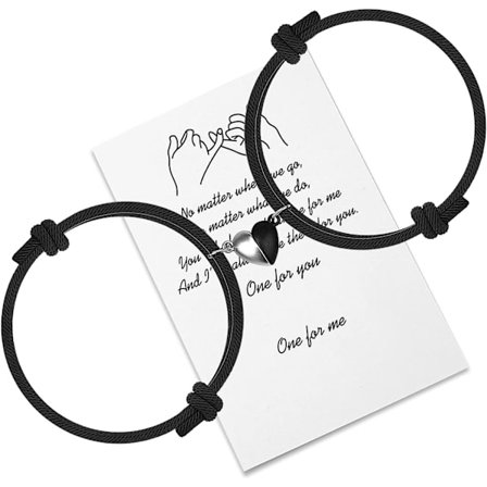 Hjärtformade magnetiska armband med ömsesidig attraktion