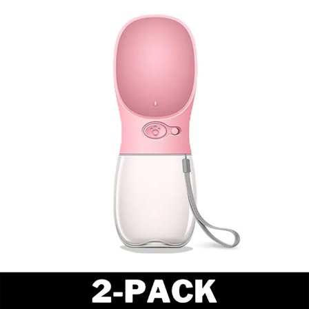 Portabel Vattenflaska för Hundar Rosa