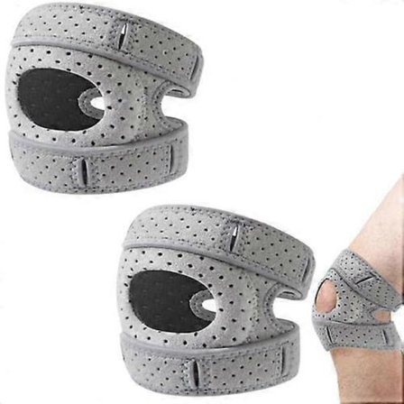 Wellnee knäskydd, justerbart knästöd, stabiliserande knäskydd för sport, lindrar knäsmärta för män och kvinnor, grå