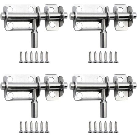 6 kpl 65 mm:n miniliukuovien lukkoja ruostumattomasta teräksestä, turvaliukuja ruuveilla kylpyhuoneen oveen, puuoveen, lemmikkiovelle, makuuhuoneeseen