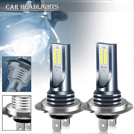 2 st H7 LED-lampor, starkare 110w LED-dimljuslampor, 6000k kallvit H7 LED-lampsats