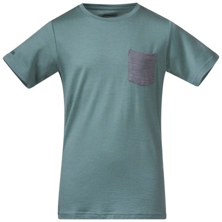Bergans Myske Wool Youth Tee Children short-sleeved sweaters Green 128