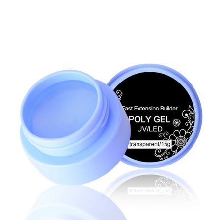15g Professionel Hurtig Negleforlængelse Poly Gel Nem at Fjerne Manicure UV Gel Transparent