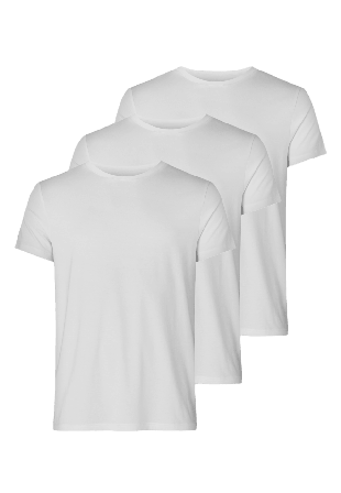Resteröds 3-pack Bambu, T-shirt O-neck, Navy T-shirts Herr Vit S