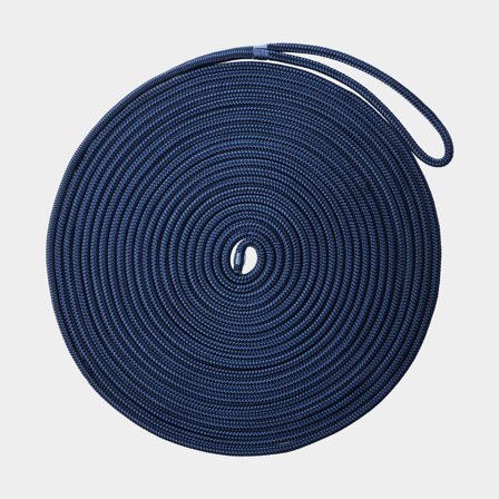 Mooring line with spliced eye NOCK Smögen, 16-braided polyester, Ø12 mm, 20 meters, navy blue