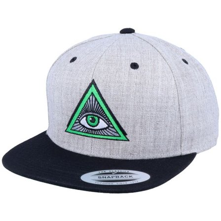 Iconic - Grå Keps - Illuminati Heather Grey Snapback @ Hatstore