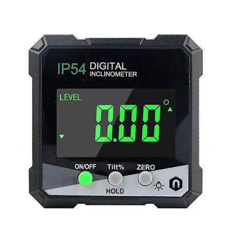 Digital Vinkelmätare, Gradmätare/Vinkelmätare med LCD, Inclinometer med Magnet, Digital Vinkelmätning