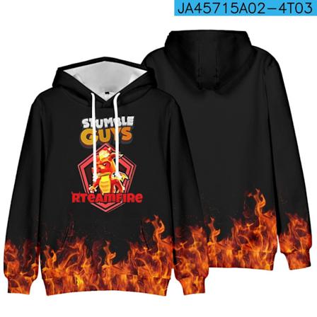 Stumble Guys 3D Print Hoodie Barnkappa Hoodie Yttertøy 19 XS 19