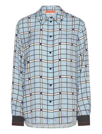 Long Sleeve Shirt, 2263 Dry Viscose Tops Shirts Long-sleeved Blue STINE GOYA