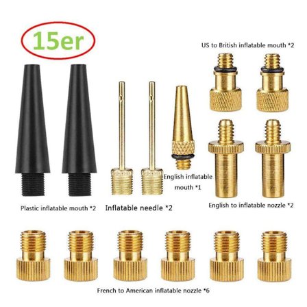 Sykkelpumpe Adapter Sykkelventil Adapter (DV/AV/SV) Sykkelpumpe Adapter