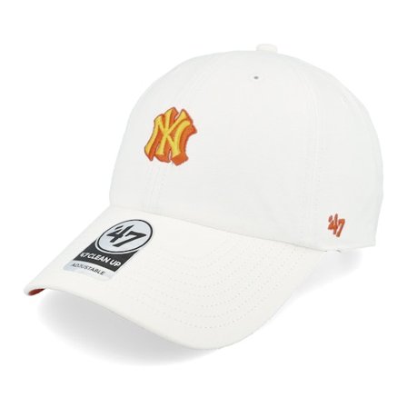 47 Brand - MLB Weiss unconstructed Cap - New York Yankees MLB Shop 47 Clean Up Cap White Dat Cap / Unstructured @ Hatstore