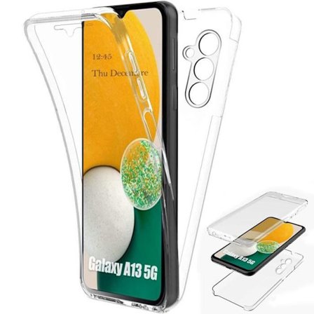 Komplet etui til Samsung Galaxy A13 5G - 360° beskyttelse gennemsigtig silikone
