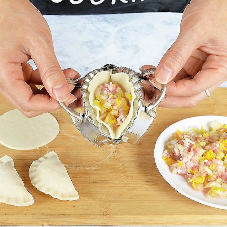 Stor Empanada-former, 6 tommer Rustfritt Stål Empanada-presse, Bakverk Verktøy, Lomme Pai liten