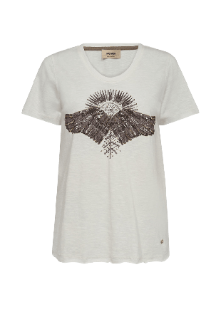 Mos Mosh Nadine O-SS Deco Tee T-shirts & toppar Dam Vit XL
