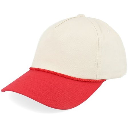Equip - Beige adjustable Keps - Rope Stone/Red Mid A-Frame Adjustable @ Hatstore
