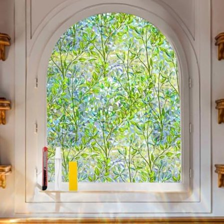 17,5 x 78,7 tommer Personvernfilm Farget Glass Vindusfilm Regnbuevindusfilm Vindusklistremerker Ikke-limende Gjenbrukbar Dekorativ—maks