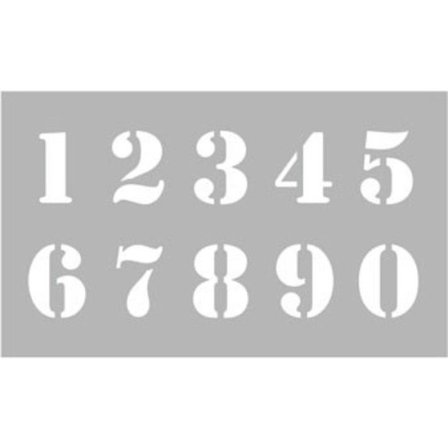 Pochoir dekoration 12x20 cm Siffror 2,8 cm