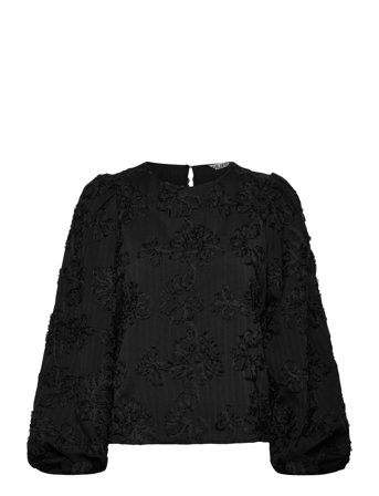 Objlula L/S Re O-Neck Top 141 Black Object