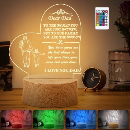 Gave til far fra datter søn, far fødselsdag gave RGB akryl