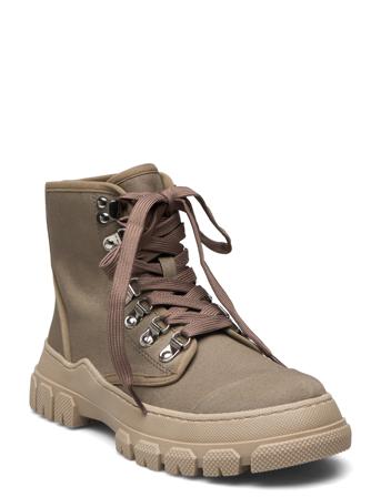 Shoe Shoes Boots Ankle Boots Laced Boots Kakigrønn Sofie Schnoor*Betinget Tilbud