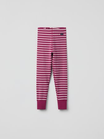 Polarn O. Pyret - Leggings striped - 128 - Childrenswear - pink