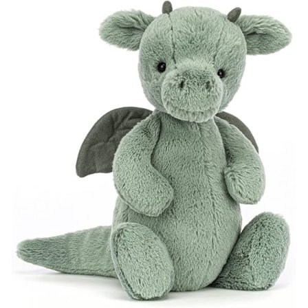 Ny Jollycat Bashful Dragon Plysjleke, Medium 30 cm, Mytisk Kosedyr, Klassisk Gave til Barn