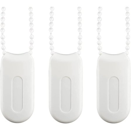 Plasttrekk til snor med sikkerhetshåndtak for rullegardiner og persienner (hvit) 3 stk