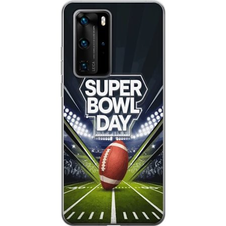 Yhteensopiva Puhelinkuori Huawei P40 Pro Super Bowl Day juliste, jossa amerikkalainen jalkapallo valaistuksella varustetulla areenalla dramaattisessa