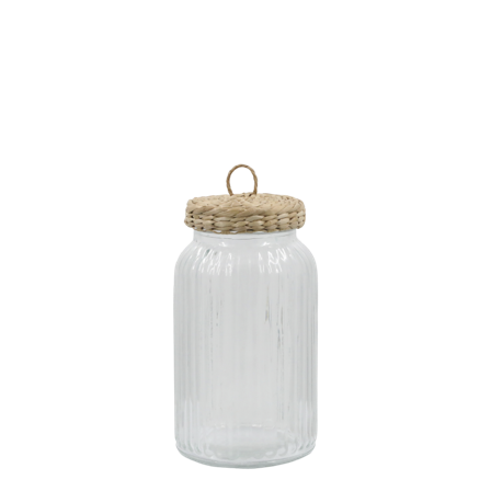 Chic Antique Oppbevaringsglass Flettelokk H20