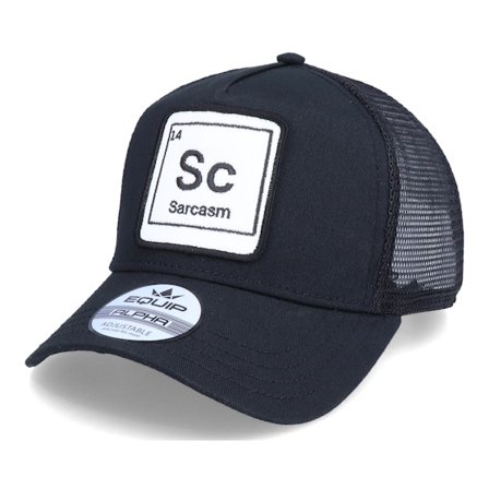 Iconic - Svart trucker Caps - Sarcasm Ic System Patch Black Trucker @ Hatstore