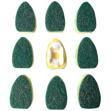 Sienipesukoneen varsi 10 vaihtopäällä, uudelleenkäytettävä puhdistussieni