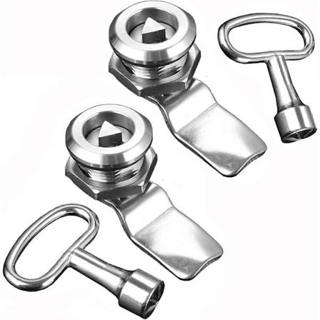 Elektrisk målerboks lås Gassmålerboks lås Postkasselås med trekantnøkkel, Skruelås Postkasselås Skuffemøbellås (18MM-2PACK)_Qualit
