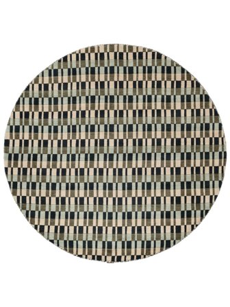 Dywan Wełniany Denver Zielony Okrągły Oeko-Tex