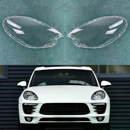 Laadukas läpinäkyvä suojuslampun varjostin ajovalojen kuoren linssi korvaa alkuperäisen lampunvarjostimen pleksilasin Porsche Macanille 2014 2015 2016