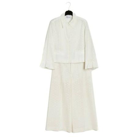 Valentino Vintage Pre-owned Cotton Set Hvid, Dame Vintage Kjoler