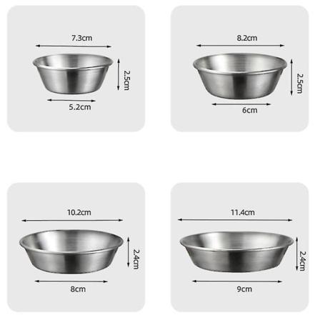 4 kpl korealainen dippikulho länsimainen pihvikastikekulho ruostumaton teräs