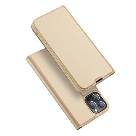 Dux Ducis Skin Pro-etui af bogreoltypen til iPhone 13 Pro Max golden