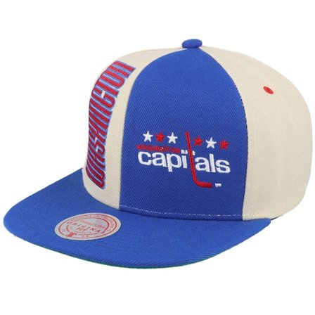 Mitchell & Ness - NHL Blau Snapback Cap - Washington Capitals Pop Panel Off White/Royal Snapback @ Hatstore