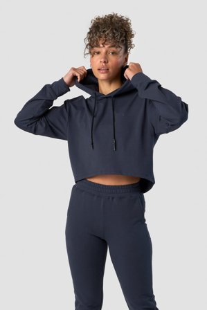 ICANIWILL - Stride Cropped Hoodie Wmn Navy - Damen - ICIW