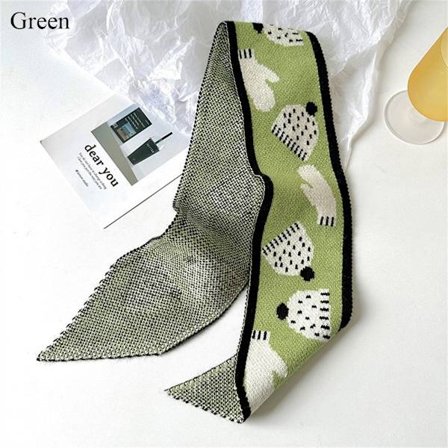 Lille Tørklæde Strik Sjal Tørklæde GRØN