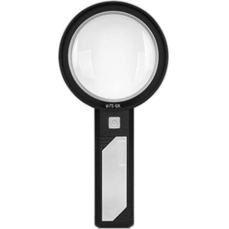 Forstørrelsesglas 6X/9X/15X med LED Lys Svart Sort