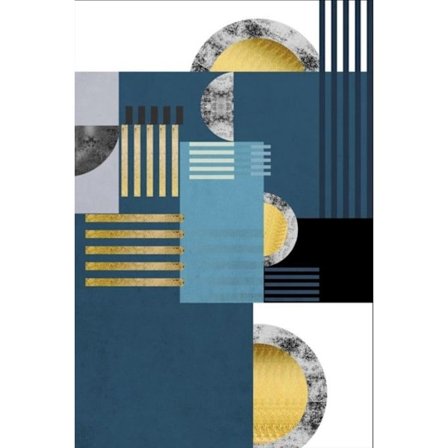 Matto - JODHPUR - Sininen - 80x150 cm - Paksuus 6mm - Lateksi takana - Polyesteri