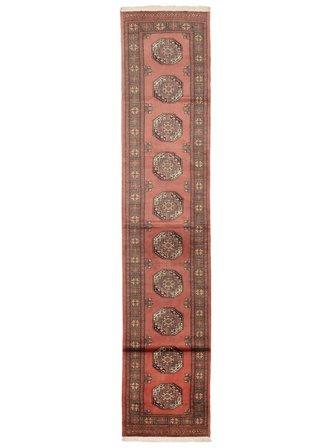 Pakistan Bokhara 2Ply Handknuten 79X382 Hallmatta Brun/Mörkröd Pakistan