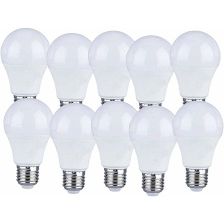 10-pack E27 9W A60 LED-lampor - Varmvit 4200K - 806 lumen