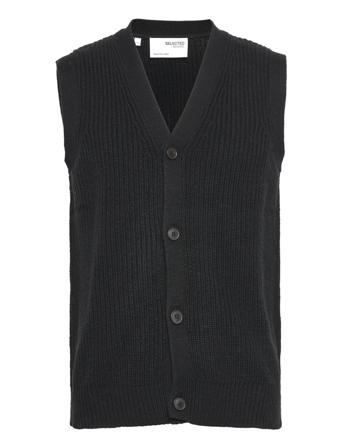 Slhutah Knit Vest B Black Selected Homme