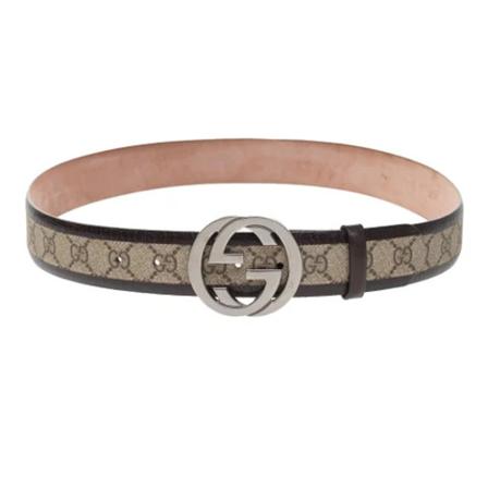 Gucci Vintage Pre-owned Canvas baelter Grå, Herre Vintage Accessories, Størrelse: ONE Size