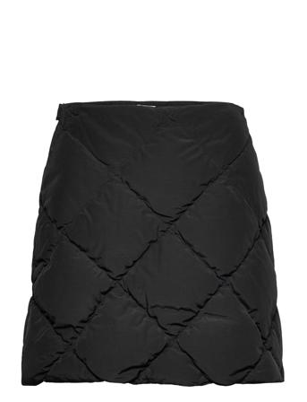 Enja Quilted Skirt Kort Nederdel Sort HOLZWEILER