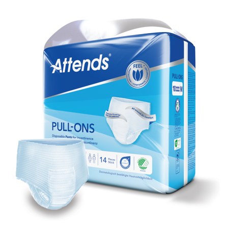 Attends Pull-Ons 10 buksebleie, Medium, 14 stk.